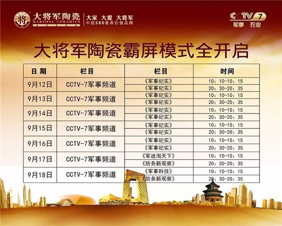大米乐m6
陶瓷广告暴风式席卷CCTV，9. 12与你相约看央视上的大米乐m6

(图1)